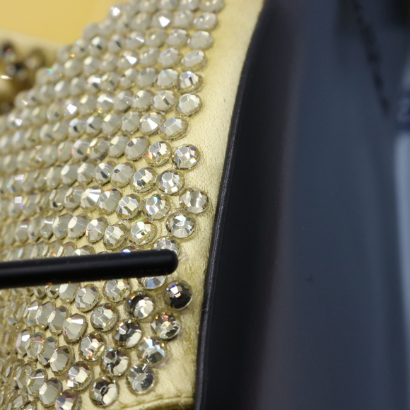 Prada 39 Yellow Crystal Strassed Ciabatte Logo Calzature Donna Flat Slides E716 - Picture 3 of 13